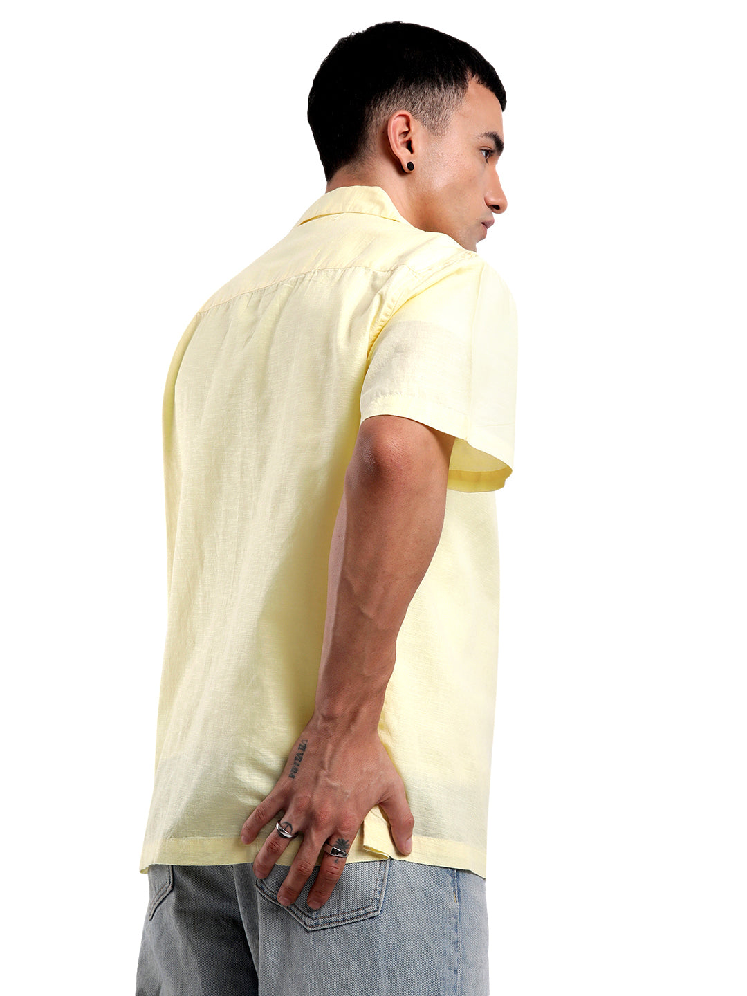 Yellow Sunshine Resort Collar Shirt