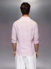 Solid Linen Blend Shirt   |  Pink