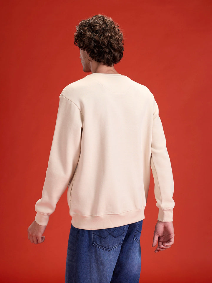men's casual comfort fit sweatshirt | Beige
