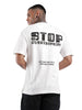 Stop Overthinking White Printed T-Shirt