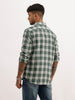 Regular Fit Checkered Full Sleeve Shirt | Dark Green