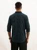 Slim Fit Textured Stripe Shirt | Dark Green