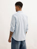 Solid Regular Fit Full Sleeve Shirt | Light Blue