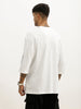 Classic Placement Printed 3/4 T-Shirt | White