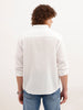Solid Comfort Fit Textured Shirt | White