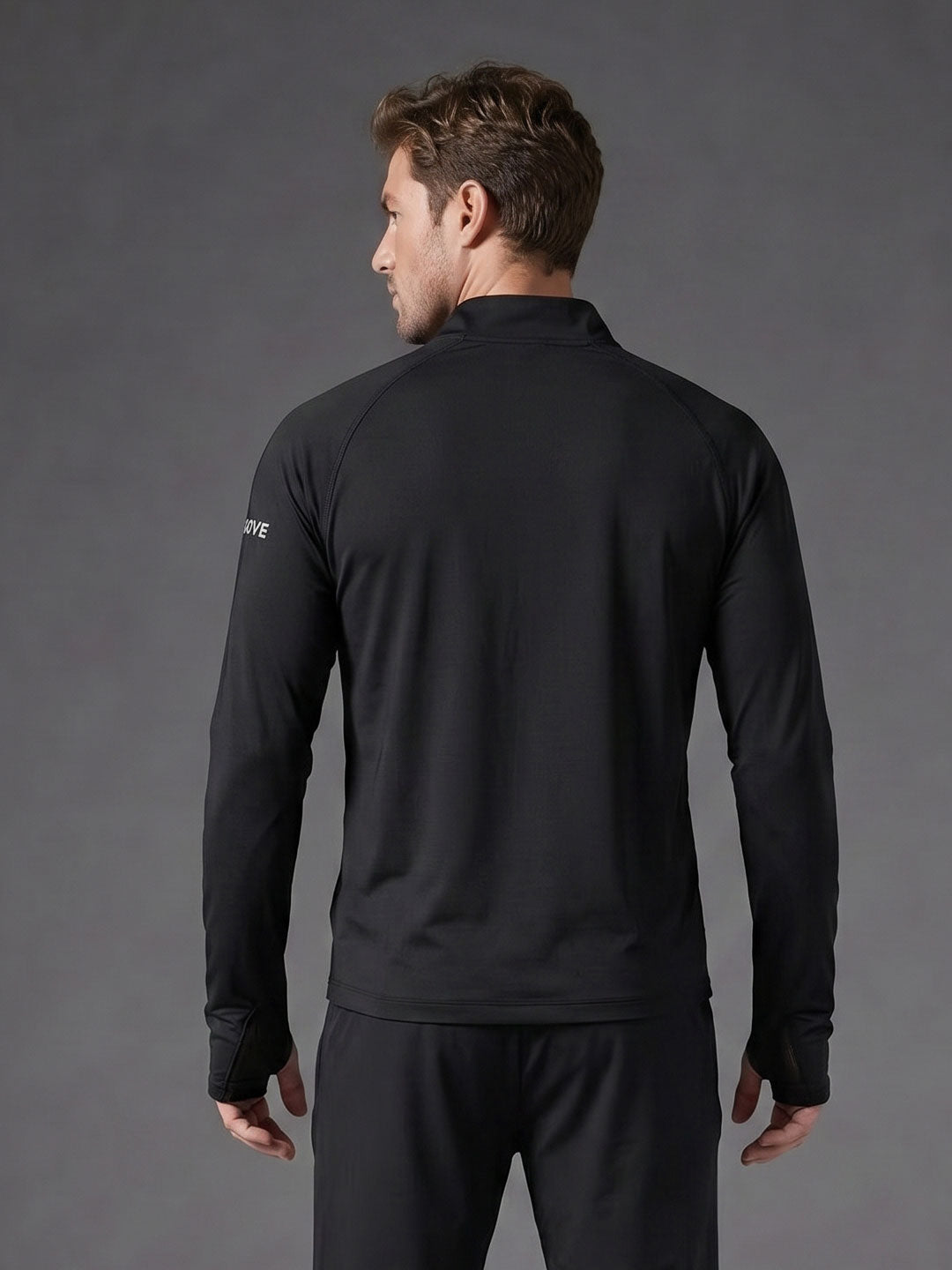 Quarter Zip Sweatshirt | Active |  Black