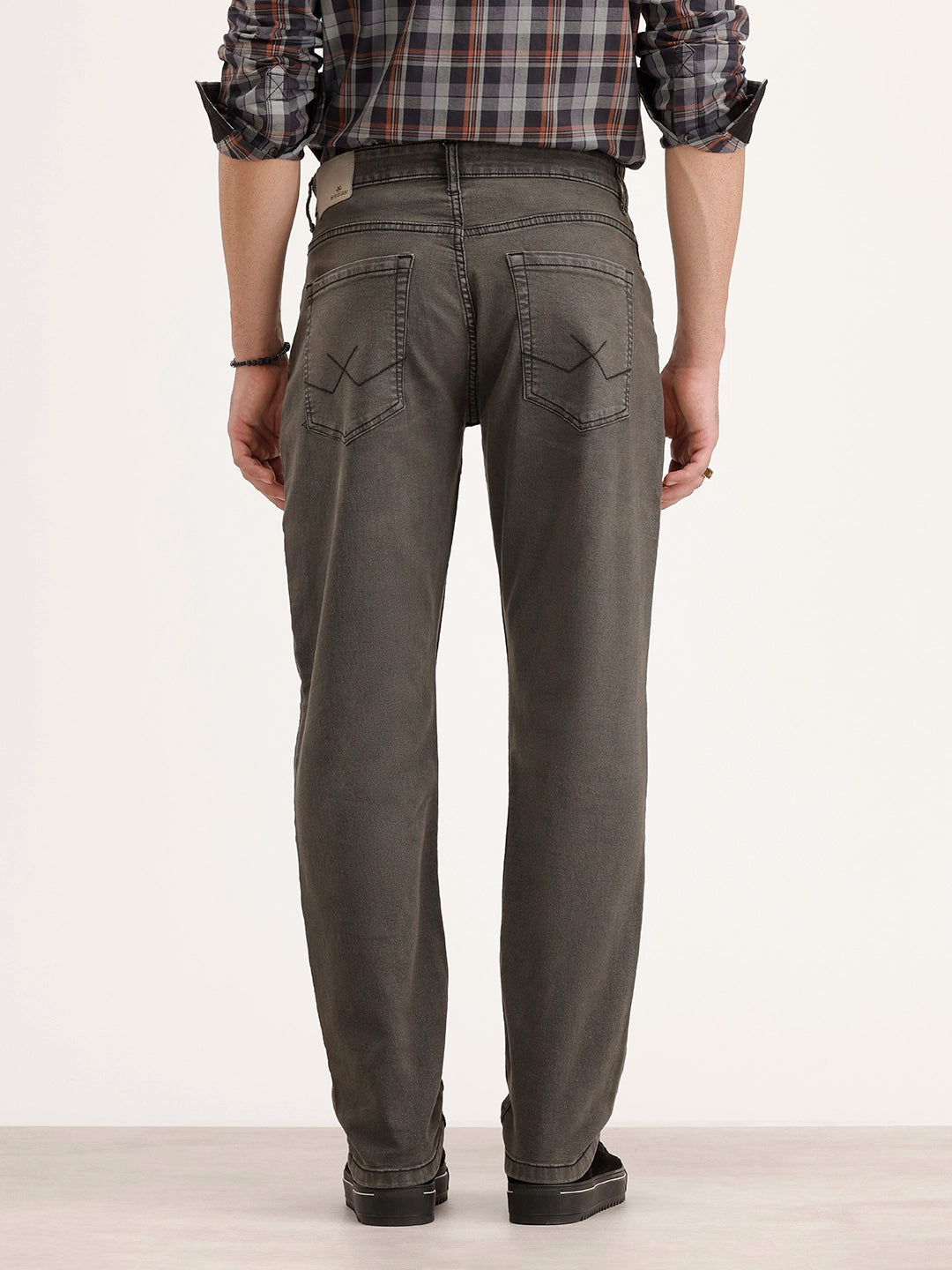 Solid Relaxed Fit Denim Jeans | Dark Grey