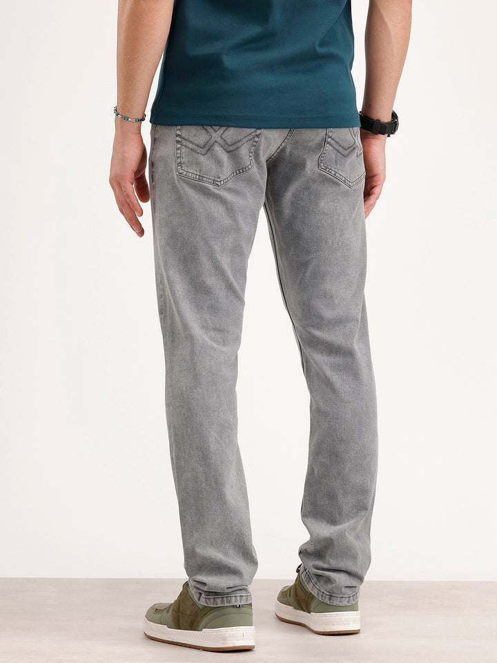 Solid Slim Fit Denim Jeans | Grey