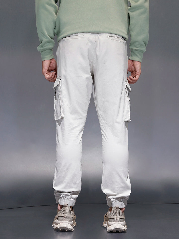 Men's straight fit trouser with cargo pockets | Grey