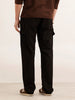 Anti Fit Solid Cargo Trouser | Black