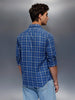 Men's Casual Checkered Shirt   |  Blue