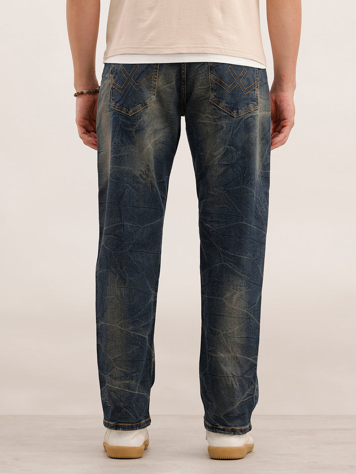 Faded Anti Fit Denim Jeans  | Blue