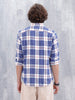 Men's Casual Checkered Pattern Regular Fit Shirt | Navy Blue