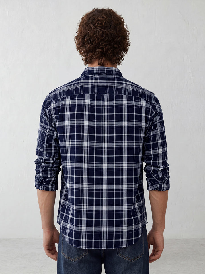 Contemporary Checks with Utility Styling | Blue