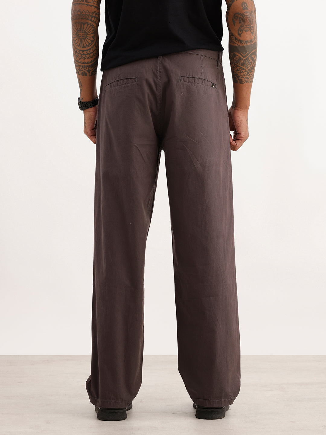 Solid Loose Fit Trouser | Dark Grey