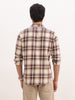 Checkered Slim Fit Double Pocket Shirt | Brown