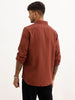 Textured Slim Fit Solid Shirt | Rust | WSH02FSSL0013S