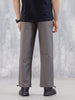 Men's Casual Loose Fit Cut&Sew Trousers  | Dark Grey