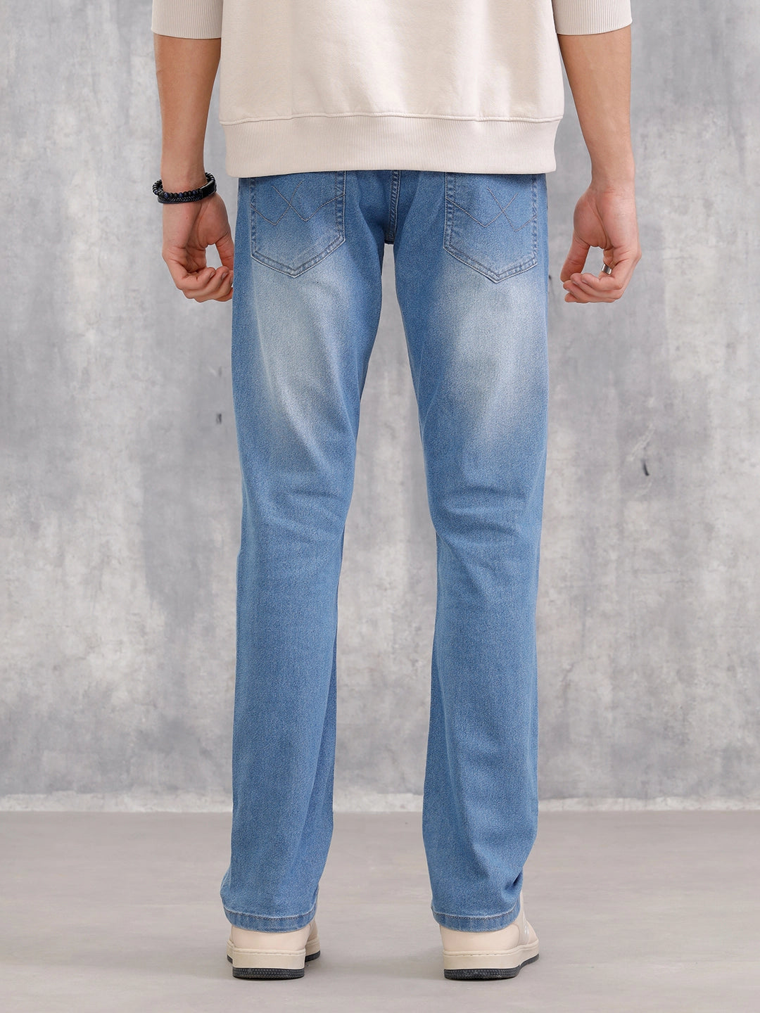 Staright Fit Mid Washed Jeans I Midstone