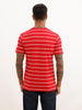 Slim Fit Striped T-Shirt | Red