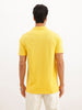 Solid Placement Printed Polo T-Shirt | Yellow | WWTS366F