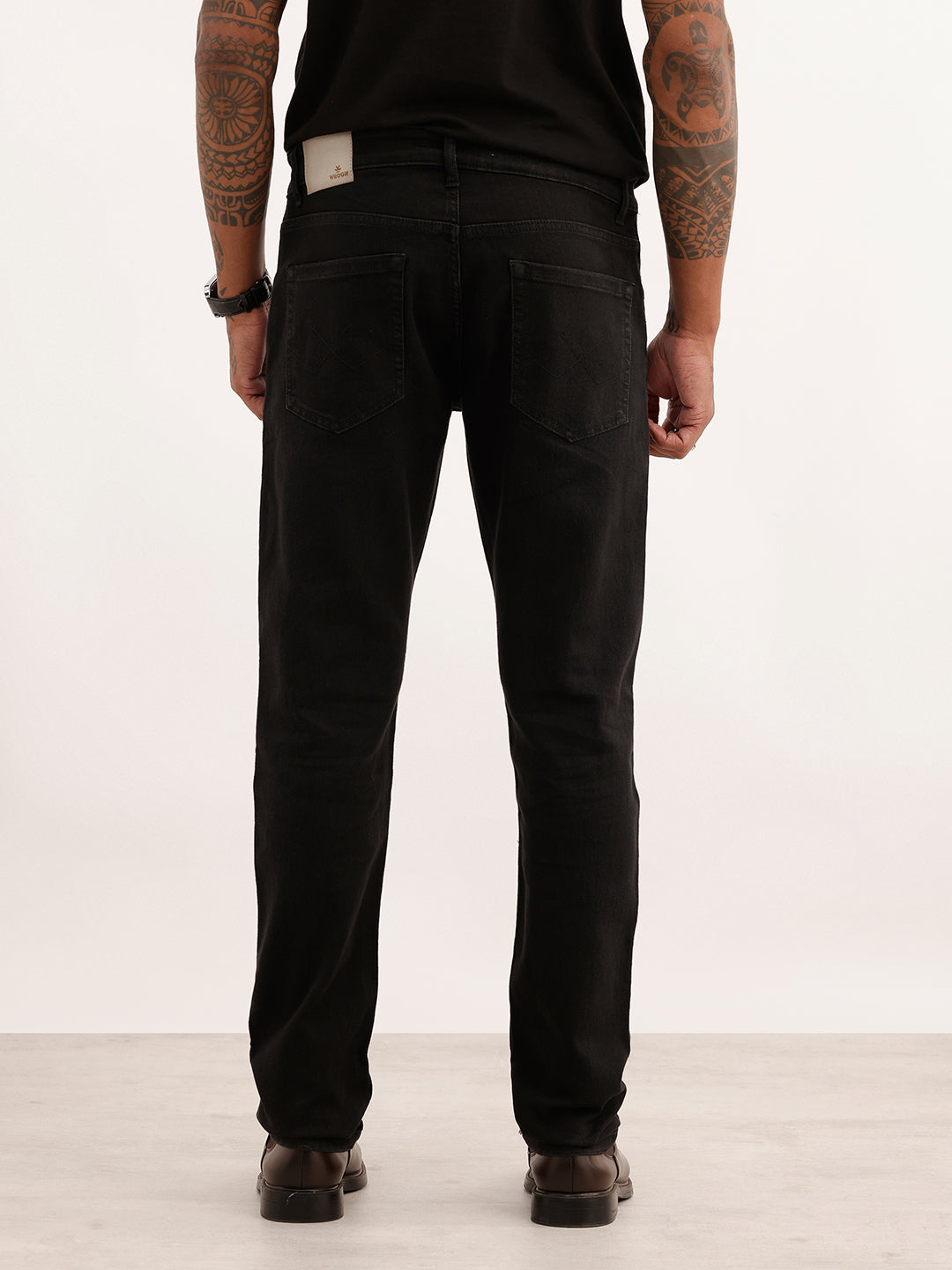 Slim Fit Solid Denim Jeans | Black | WVJN2802F