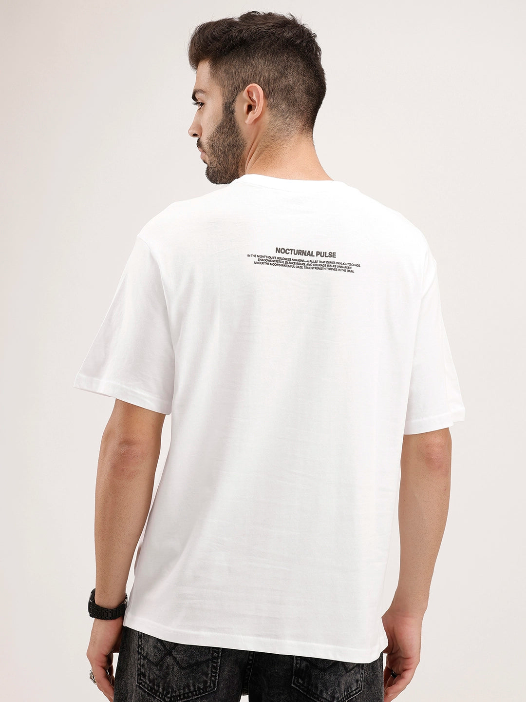 Solid HD Printed T-Shirt | White