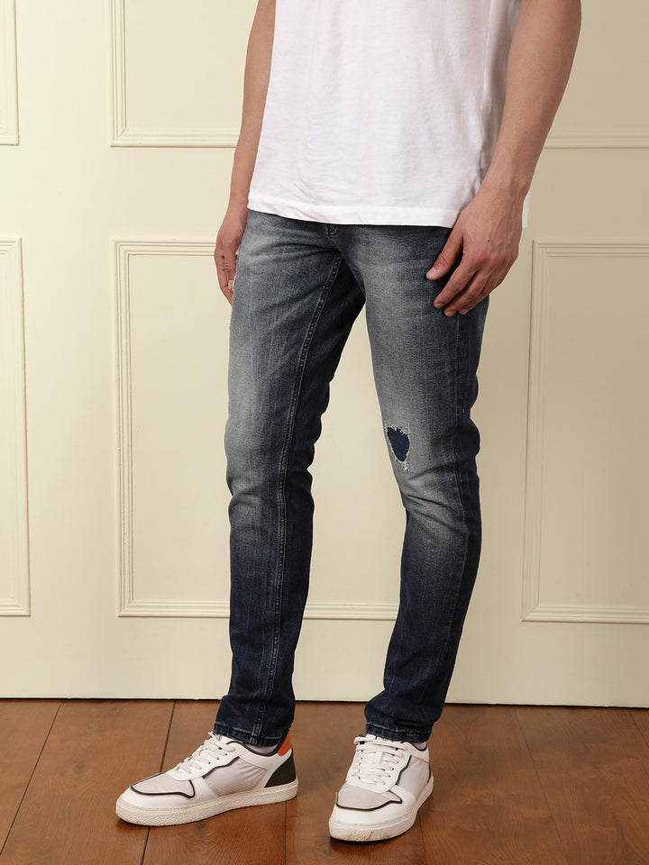 Acid Washed Patched Jeans