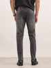 Solid Skinny Fit Denim Jeans | Dark Grey