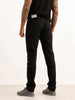 Slim Fit Solid Denim Jeans | Black