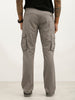 Solid Straight Fit Cargo Trouser | Grey