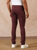 Casual Tapered Fit Jeans | Maroon