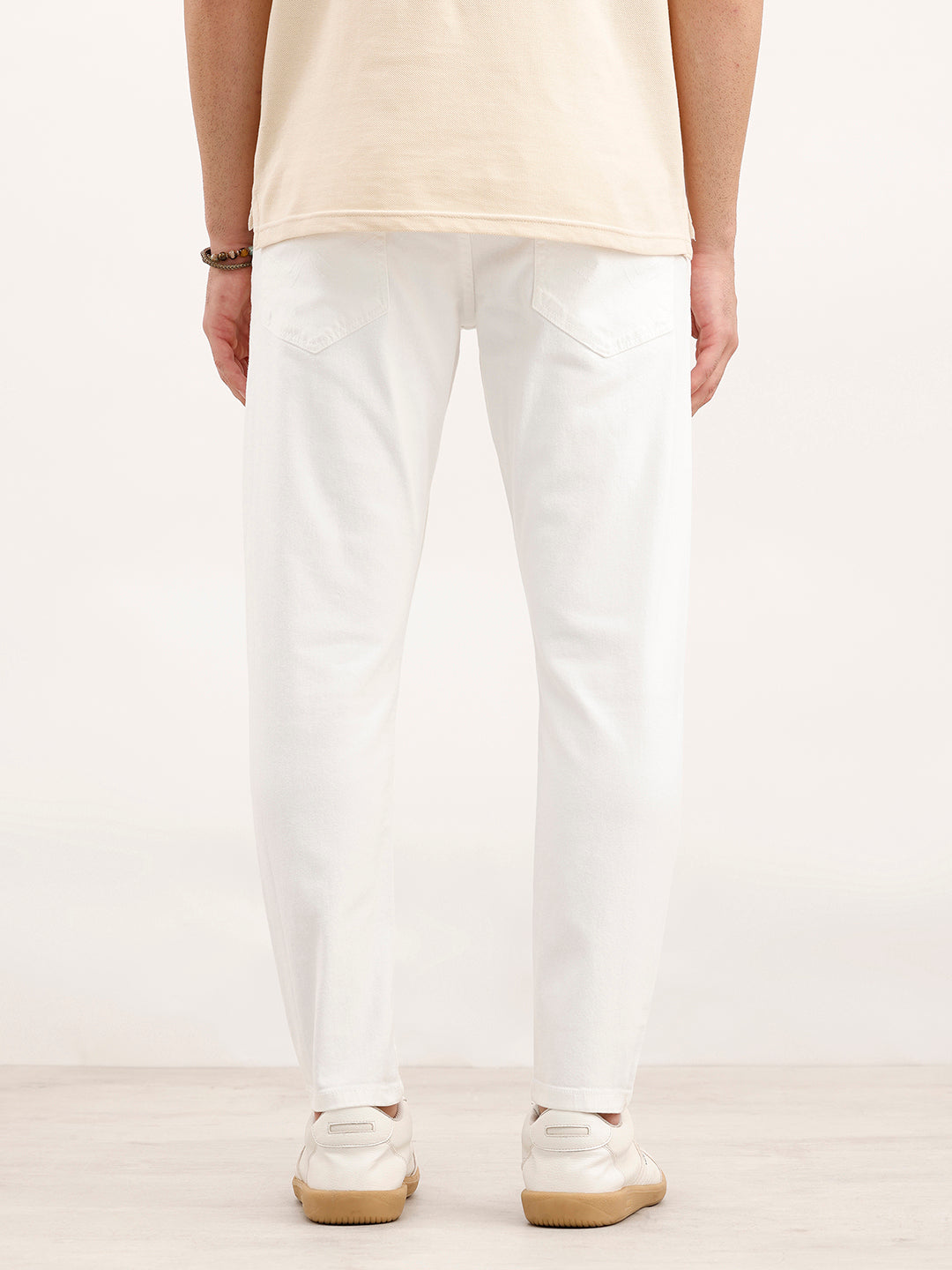 Skinny Cropped Denim Jeans | White