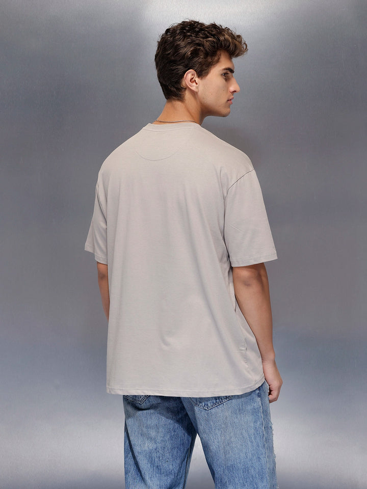 Black Street Typography Tshirt | Grey