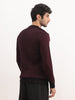 Regular Fit Jacquard Sweater | Maroon