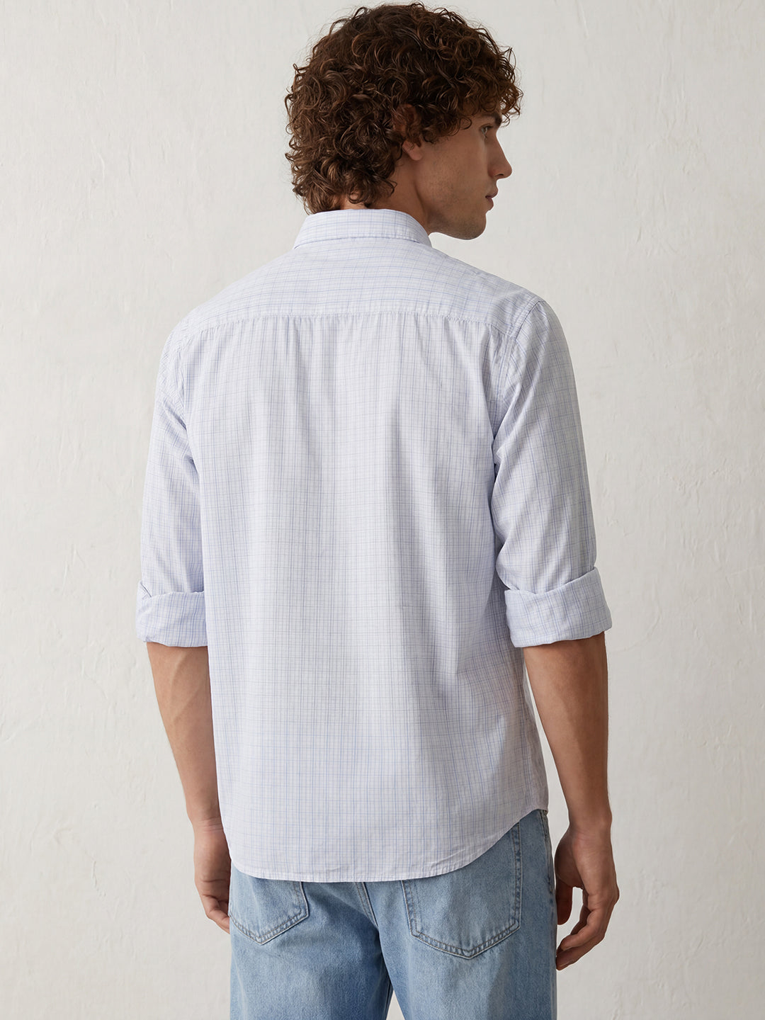 Comfort Fit Placement Printed Shirt | White