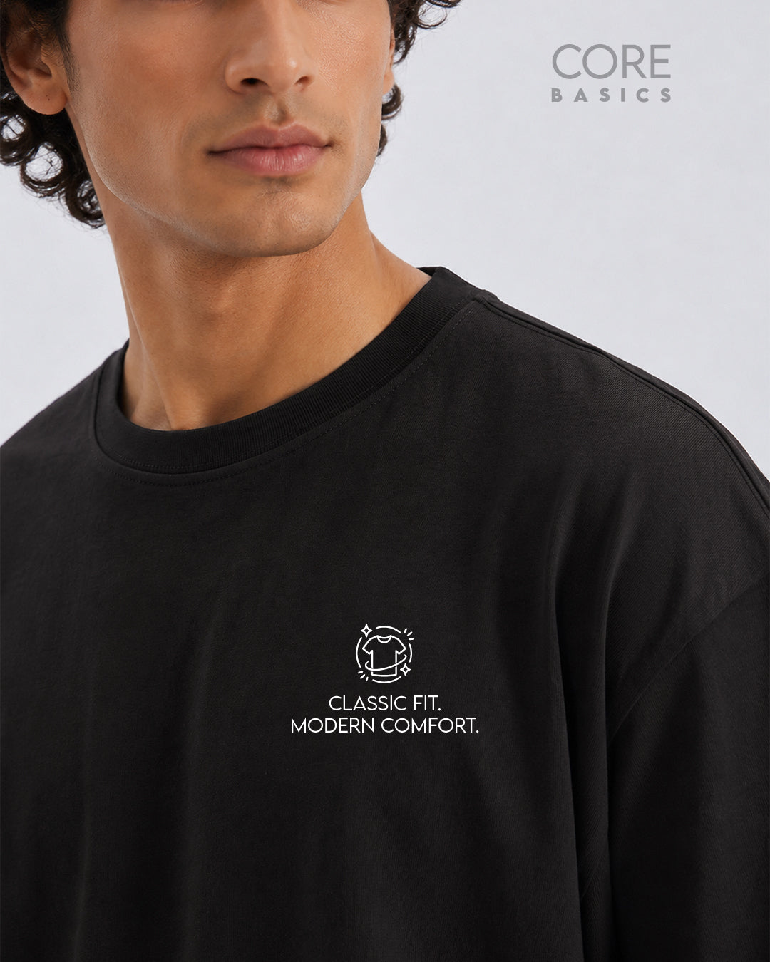 Core Basics Oversized Fit T-Shirt | Essential | Black | WTS01HSSL1308W