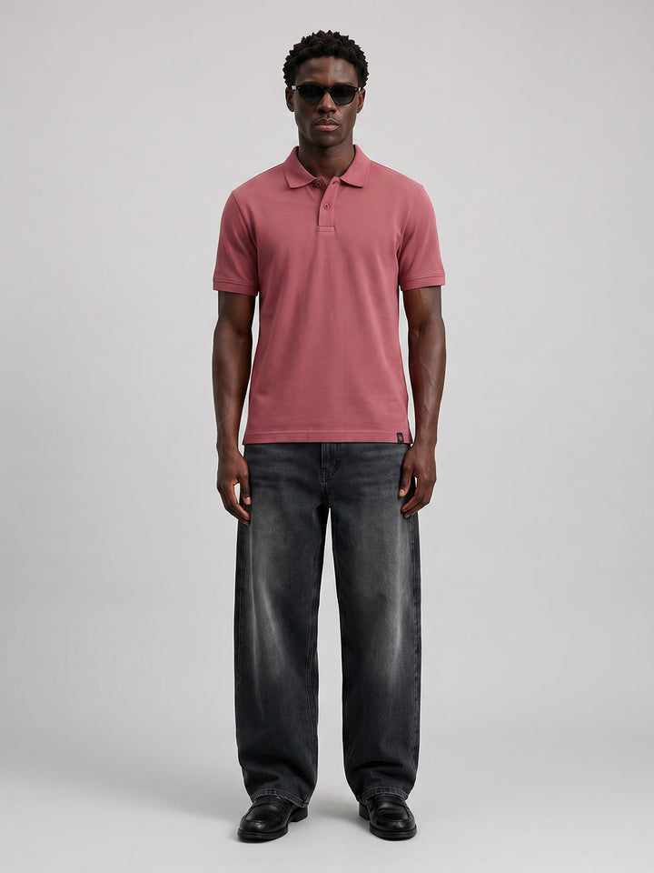 Essential Supima Polo T-Shirt |Wine