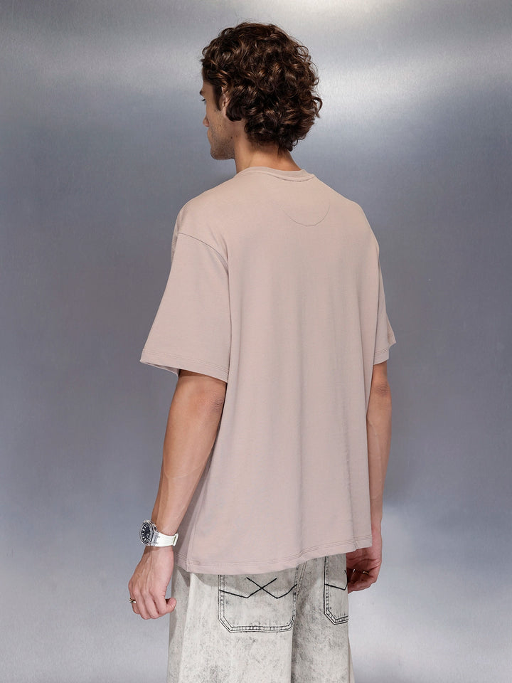 Men’s Soft Panelled Street Tee | Brown