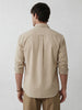 Comfort Fit Double Pocket Shirt | Beige