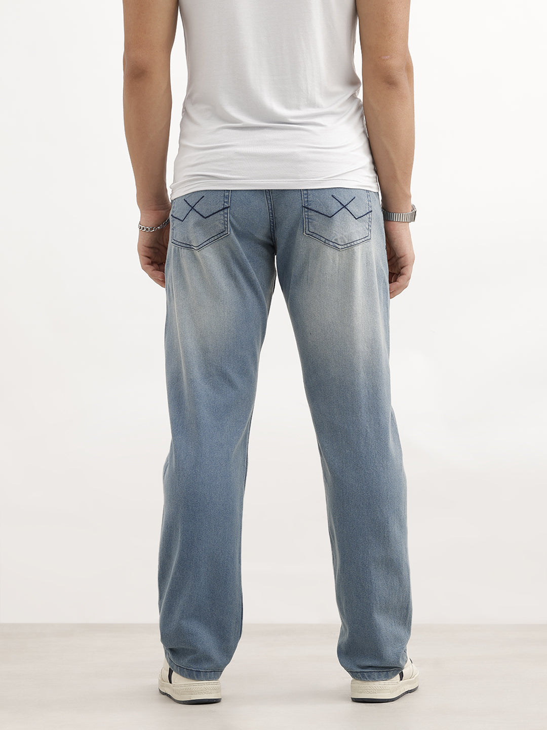 Faded Anti Fit Denim Jeans | Light Blue