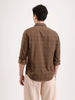 Classic Full Sleeve Checkered Shirt   |  Brown