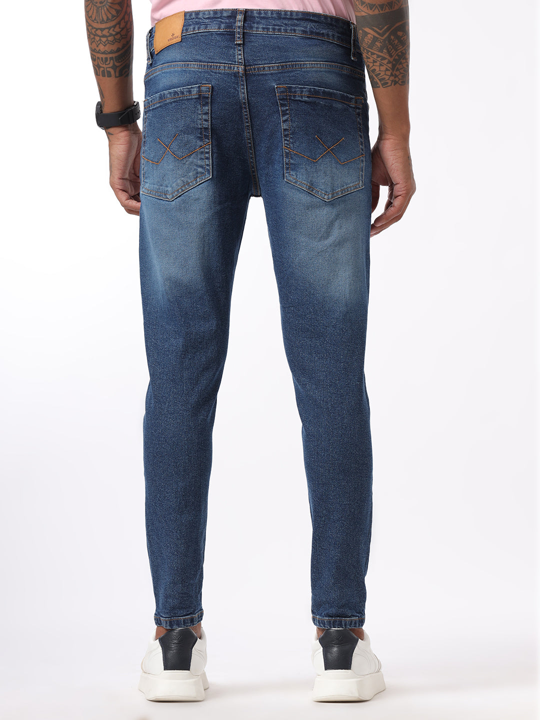 Indigo Cropped Skinny Fit Jeans