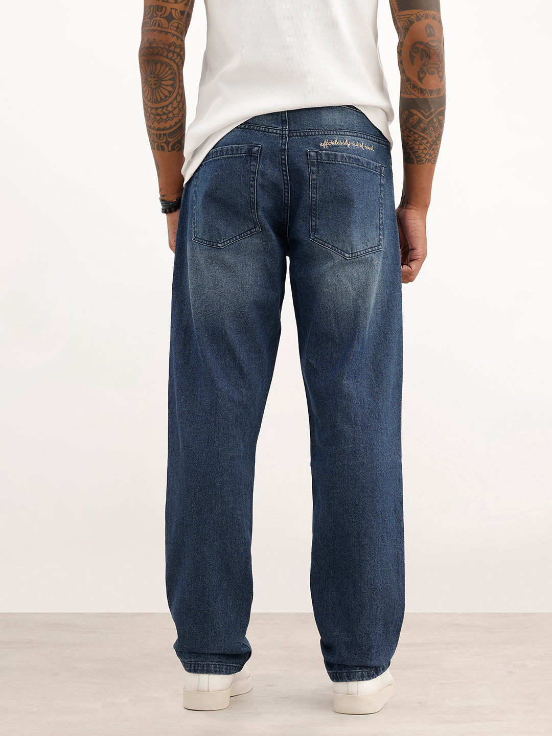 Faded Anti Fit Denim Jeans | Blue