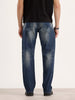 Anti Fit Distressed Denim Jeans | Blue