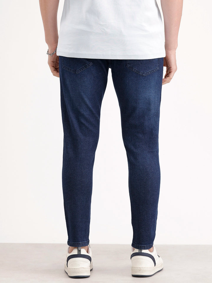 Faded Skinny Crop Denim | Blue