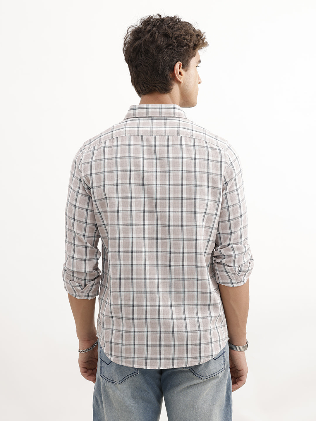 Classic Checkered Full Sleeve Shirt | Brown