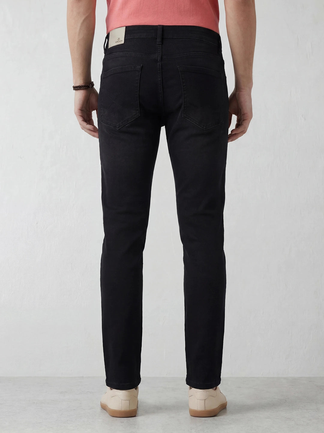 Solid Slim Fit Denim Jeans | Black
