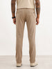Solid Slim Fit Hyper-Flex Trouser | Brown