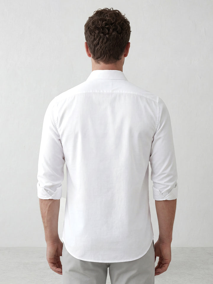 Smart Casual Shirt with Sleek Elevated Style | White